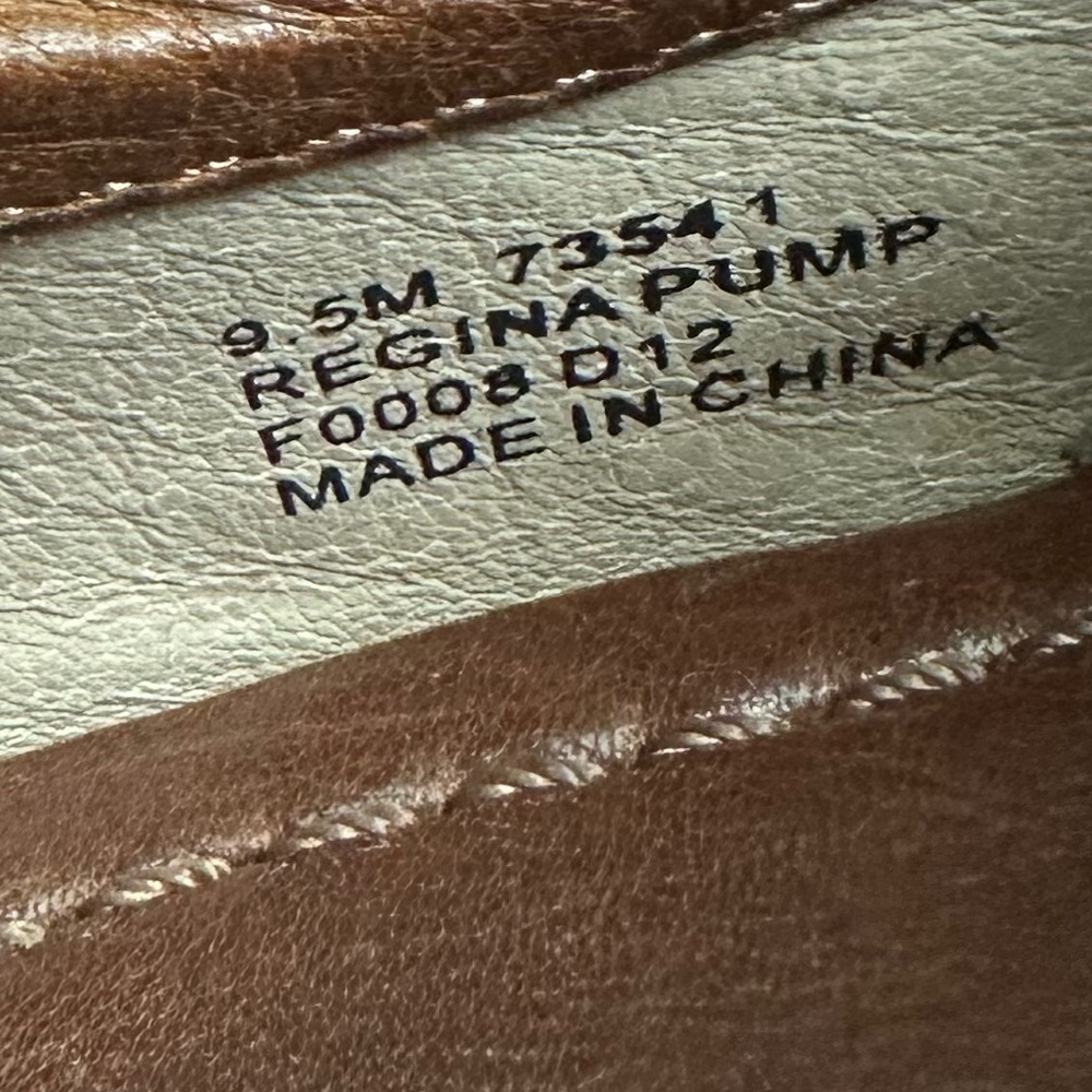 Frye Regina Pump Pointed Toe Brown Leather Dress Shoes Size 9.5 - Picture 4 of 4